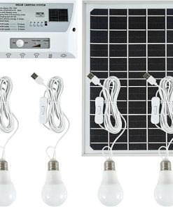 Solar Powered LED Pendant Lights for Indoor Outdoor Use with Cord