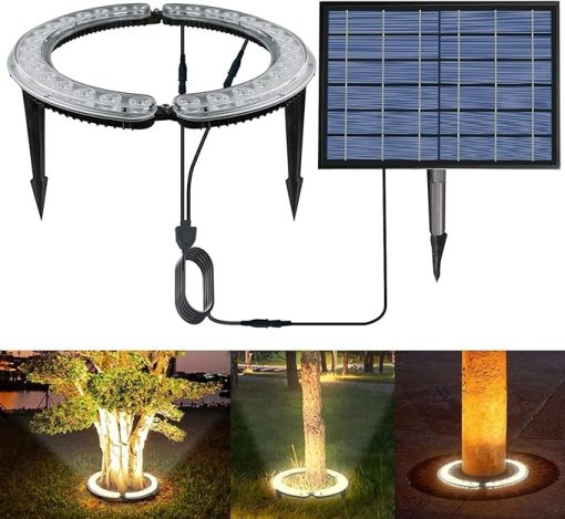 Solar Landscape Spotlights for Big Trees and Palm Trees Lighting