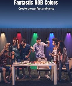 12 Pack Solar Fence Lights RGB Waterproof LED Color Changing Outdoor 2