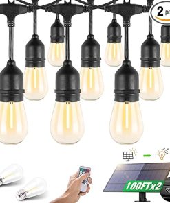 Solar String Lights 200FT Outdoor Warm White LED Waterproof 5.5W