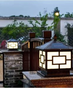 Waterproof Solar LED Pillar Light for Courtyard Outdoor Decoration 2