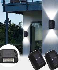 2 Pack Solar Wall Light Up and Down Outdoor Sunlight Sensor Lamp