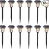 MAGGIFT 12 Pack Solar Pathway Lights for Outdoor Garden and Yard