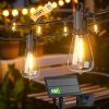 Solar Powered Edison Bulbs Hanging Lights for Outdoor Garden 2 Pack 4