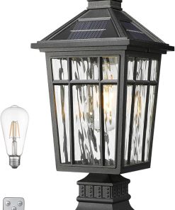 Portable Solar Post Light Waterproof Table Lamp for Outdoor Use