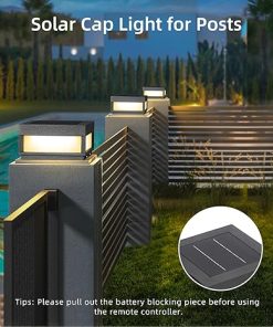 Modern Outdoor Solar Post Light IP65 Waterproof LED for Gardens 2