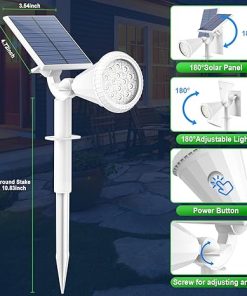 Outdoor Solar Spot Lights Waterproof 180° Adjustable Yard 6 Pack 2
