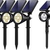 Solar Spot Lights 2 Pack Waterproof Motion Sensor Lamp for Garden 4