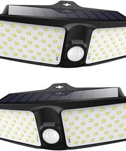 Modern Solar Wall Lamp 100LED Outdoor Waterproof Courtyard Light
