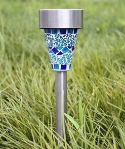 6-Pack LED Mosaic Solar Garden Pathway Lights for Outdoor Decor 2