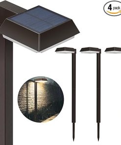 Bobcat Solar Pathway Lights 300 Lumens Warm White Daylight 4 Pack