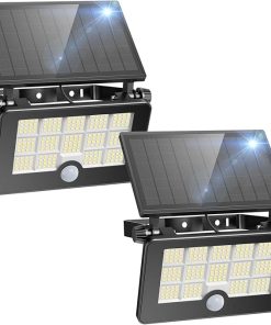 Bright Solar Motion Sensor Lights 5000LM IP67 Waterproof for Outdoors