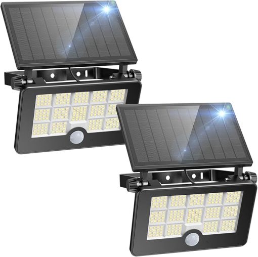 Bright Solar Motion Sensor Lights 5000LM IP67 Waterproof for Outdoors
