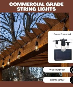 NorbSOLAR 35FT Solar String Lights for Patio and Outdoor Events 2