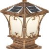 Solar LED Pillar Light Outdoor Waterproof Garden Post Light 40x40cm 3