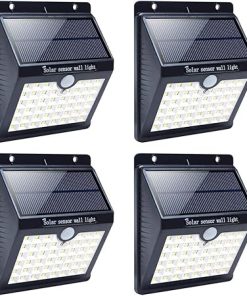 Solar LED Outdoor Garden Light 4pcs Body Sensor Triangle Wall Light 2