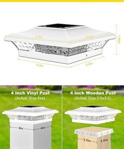 T-SUN 12 Pack Solar Post Cap Lights for Vinyl Wooden Fences Outdoor 2
