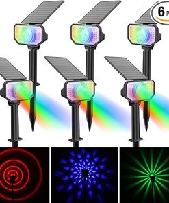 RGB Solar Spotlights Outdoor Waterproof 26 LEDs Colorful Garden Lights