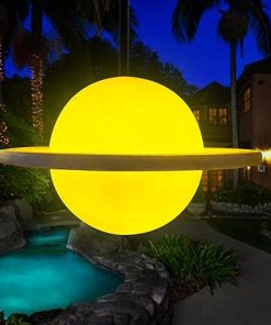 Solar Saturn Light Waterproof Outdoor Night Lanterns for Garden Decor