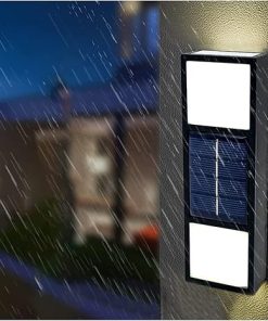 4 Pack Solar Wall Lights Waterproof LED Sconces for Outdoor Use
