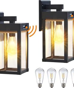 Solar Wall Lights Outdoor 2 Pack with Motion Sensor IP65 Waterproof