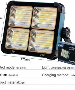 1000 Watt Portable Camping Tent Lamp USB Rechargeable LED Light 2