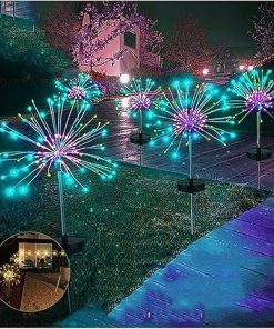 Outdoor LED Solar Fireworks lights for Garden Home Christmas Decor