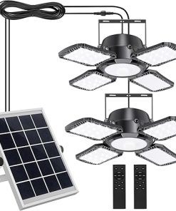 Aqonsie Solar Powered Shed Light with Motion Sensor and Remote