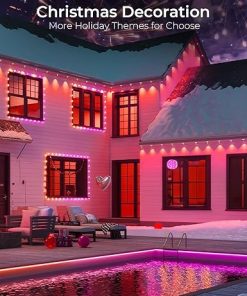 CINOTON 150ft Smart Outdoor Lights and 4 Pack Solar Pathway Lights 2