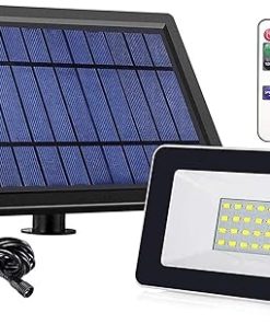 Adjustable Solar Floodlight with 180-Degree Angle and Remote Control