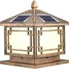Traditional Solar Garden Post Light Waterproof Outdoor Lamp 4