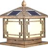 Traditional Solar Garden Post Light Waterproof Outdoor Lamp