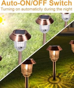 Solar Lights Waterproof 4 Pack Dimmable Auto On Off for Outdoors 2