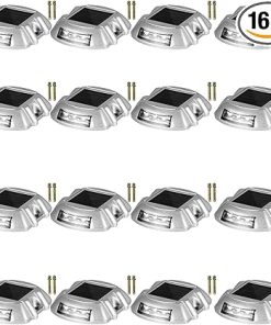 Solar Driveway Lights 16-Pack Waterproof Path Warning Deck Lights