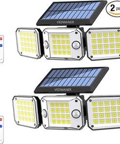 Solar Motion Security Lights Outdoor Wireless Waterproof 270° Spotlights