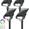 Linkind RGB Solar Spot Lights Outdoor Waterproof for Garden Pathway 4