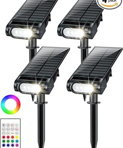 Outdoor Solar Spot Lights IP67 Waterproof Landscape Lighting 4 Pack