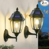 Solar Post Cap Lights Waterproof RGB Color Changing 8 Pack Black 4