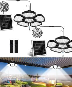 Solar Shed Lights 2 Pack with Remote IP65 Waterproof for Indoor Outdoor