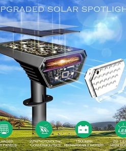10 Pack Waterproof Solar Spot Lights with Auto On Off for Outdoors 2