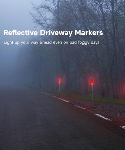 5 Pack Solar Driveway Markers Red Landscape Lights for Outdoor Use 2