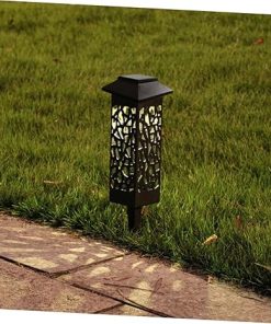 6Pcs Solar Lawn Lights Unique Hollow Design for Garden Pathway Lighting 2