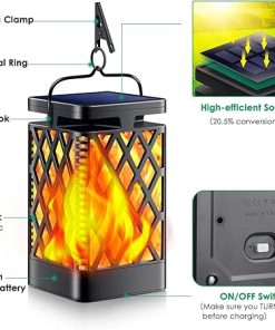 TomCare Solar Torches Flickering Flame Lights for Garden and Patio 2