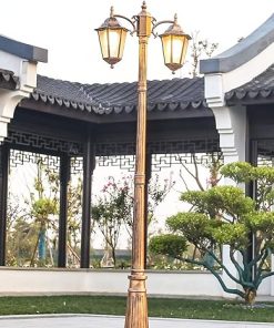 Antique Outdoor Lamp Post Light with Two Heads for Landscape Use 2