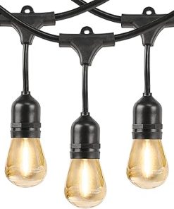 Feit Electric 20ft LED Solar String Lights with Dusk-to-Dawn Sensor