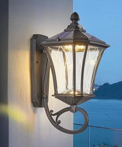 Large Waterproof Solar Wall Lanterns with Dusk to Dawn Sensor