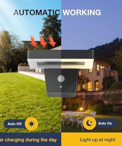 Solar Motion Sensor Outdoor Sconce Lights for Patio and Garage 2