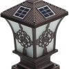 Solar Column Lights for Courtyard Garden and Outdoor Lighting 4