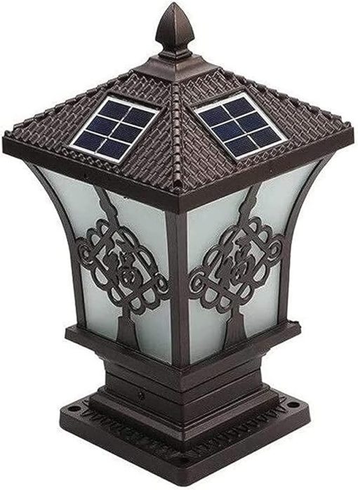 Solar Column Lamp Outdoor Waterproof LED Pillar Light for Garden