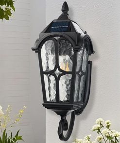 Large Waterproof Solar Outdoor Wall Light for Patio and Doorway